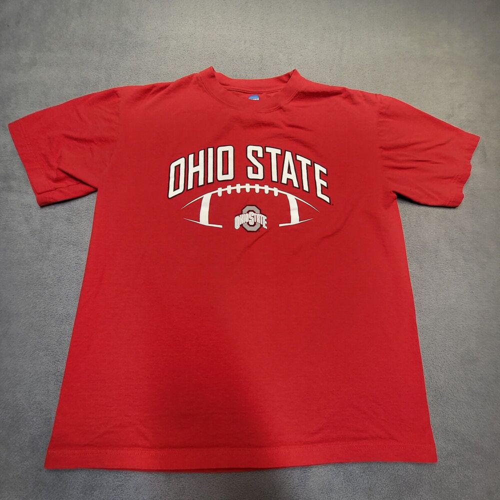 Ohio State Shirt Mens L Red Football NCAA Short Sleeve Graphic Tee